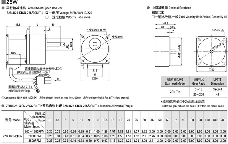 BLDC 60 Series Gear Motor