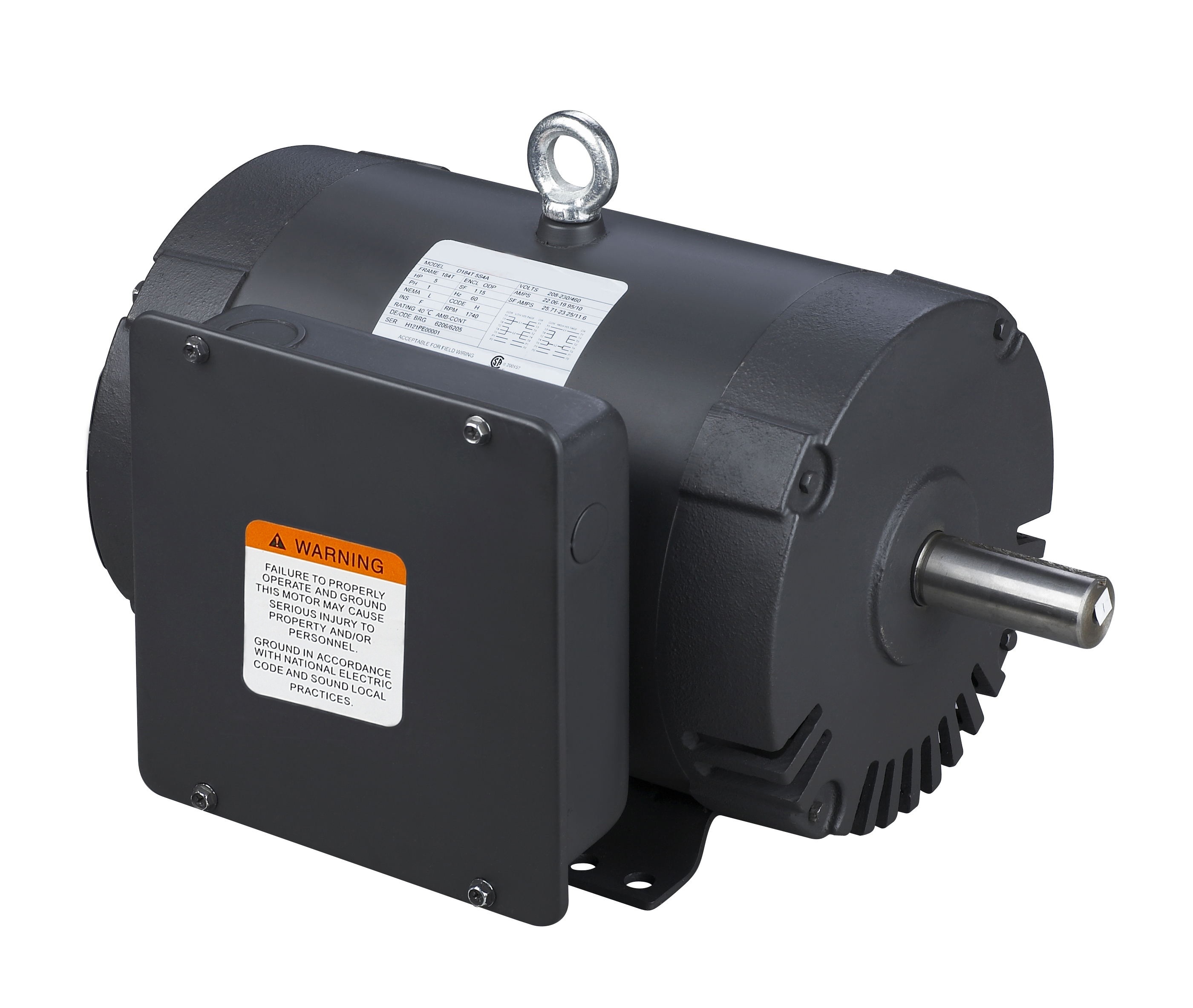 Totally Enclosed Single-Phase, Dripproof, General Purpose, Capacitor Start/Run Motor